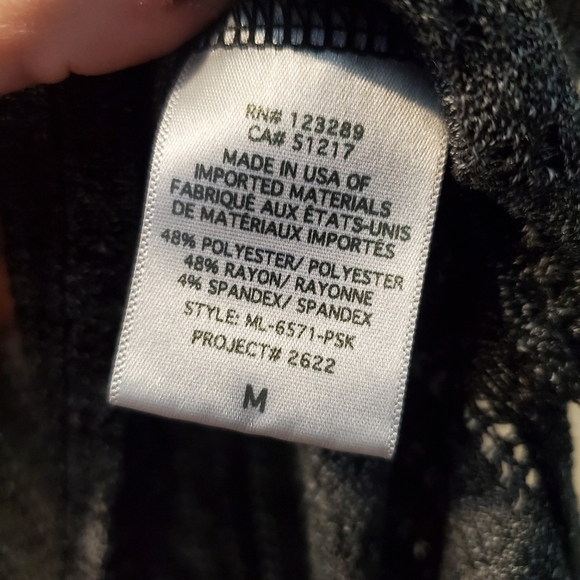 Michael Lauren Clifford Short Sleeve hi/lo Crop top - Picture 8 of 12